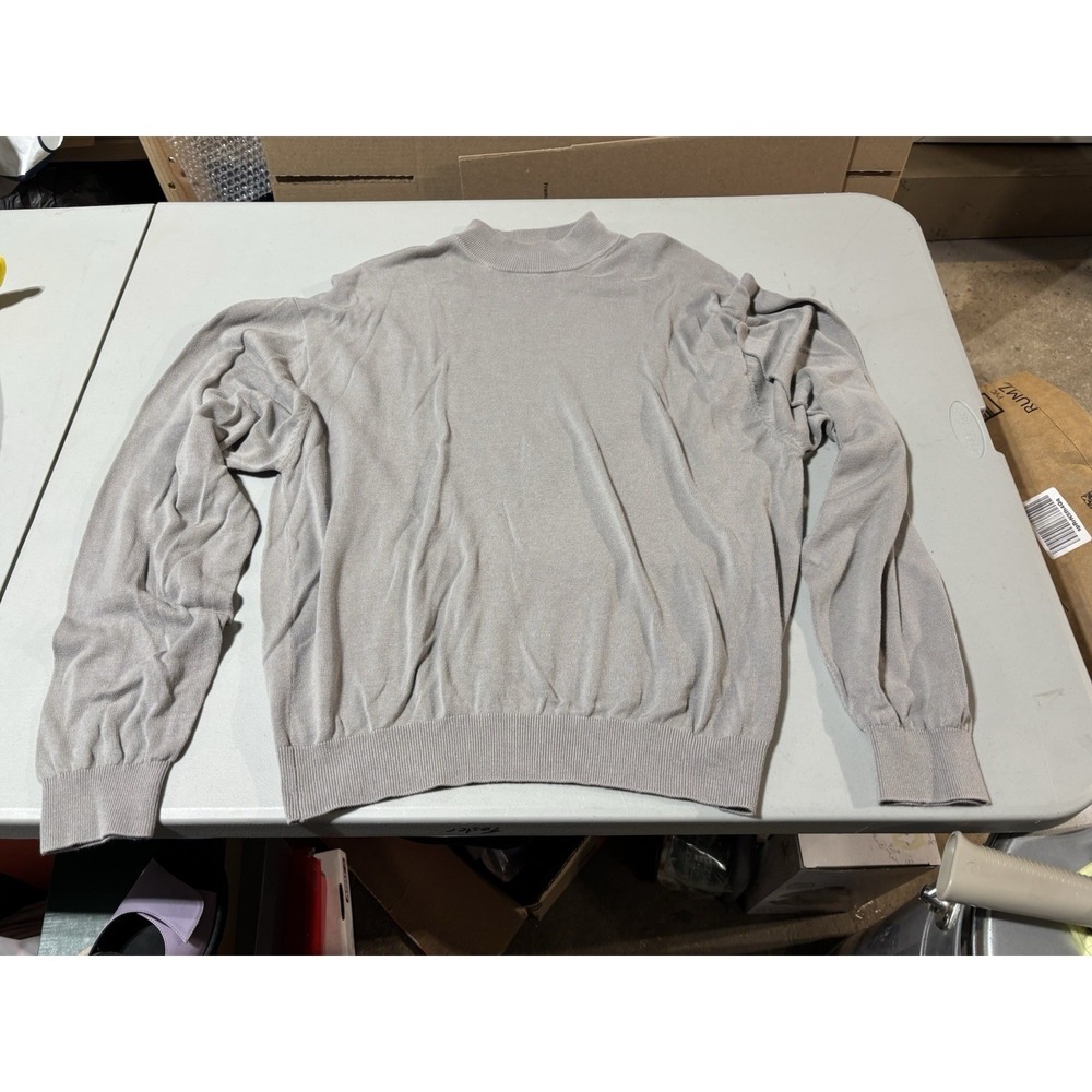 Vintage Baracuta‎ Sweater Mens XL Gray Silk Cotton Blend Pullover Lightweight